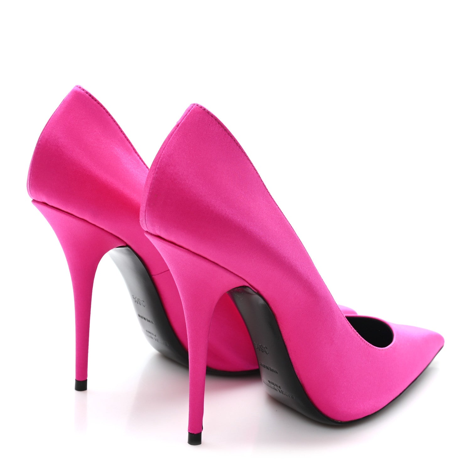 Saint Laurent Satin Crepe Marylin 110 Pumps 36.5 Fuchsia 5 of 9