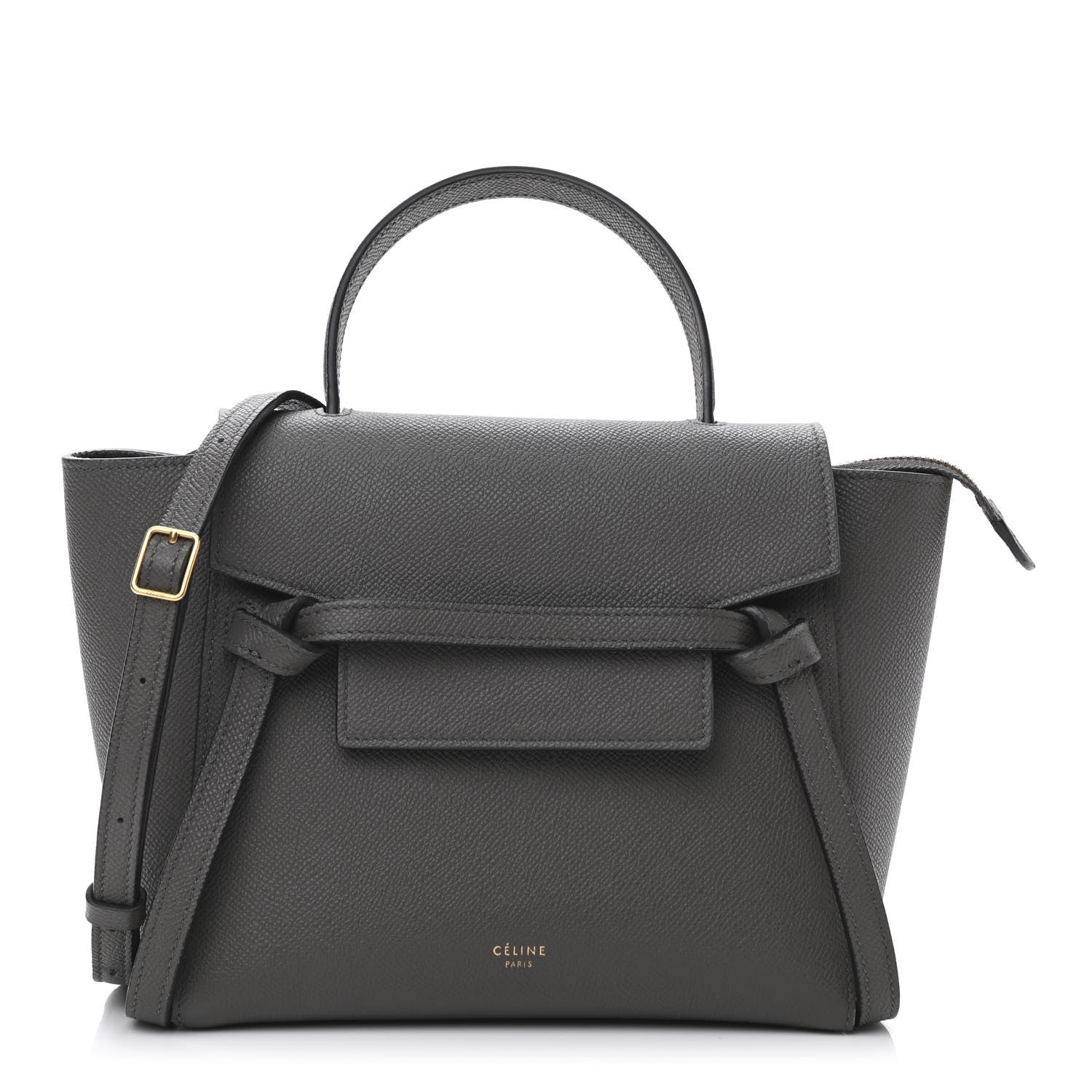 Celine Grained Calfskin Nano Belt Bag Grey 1 of 11