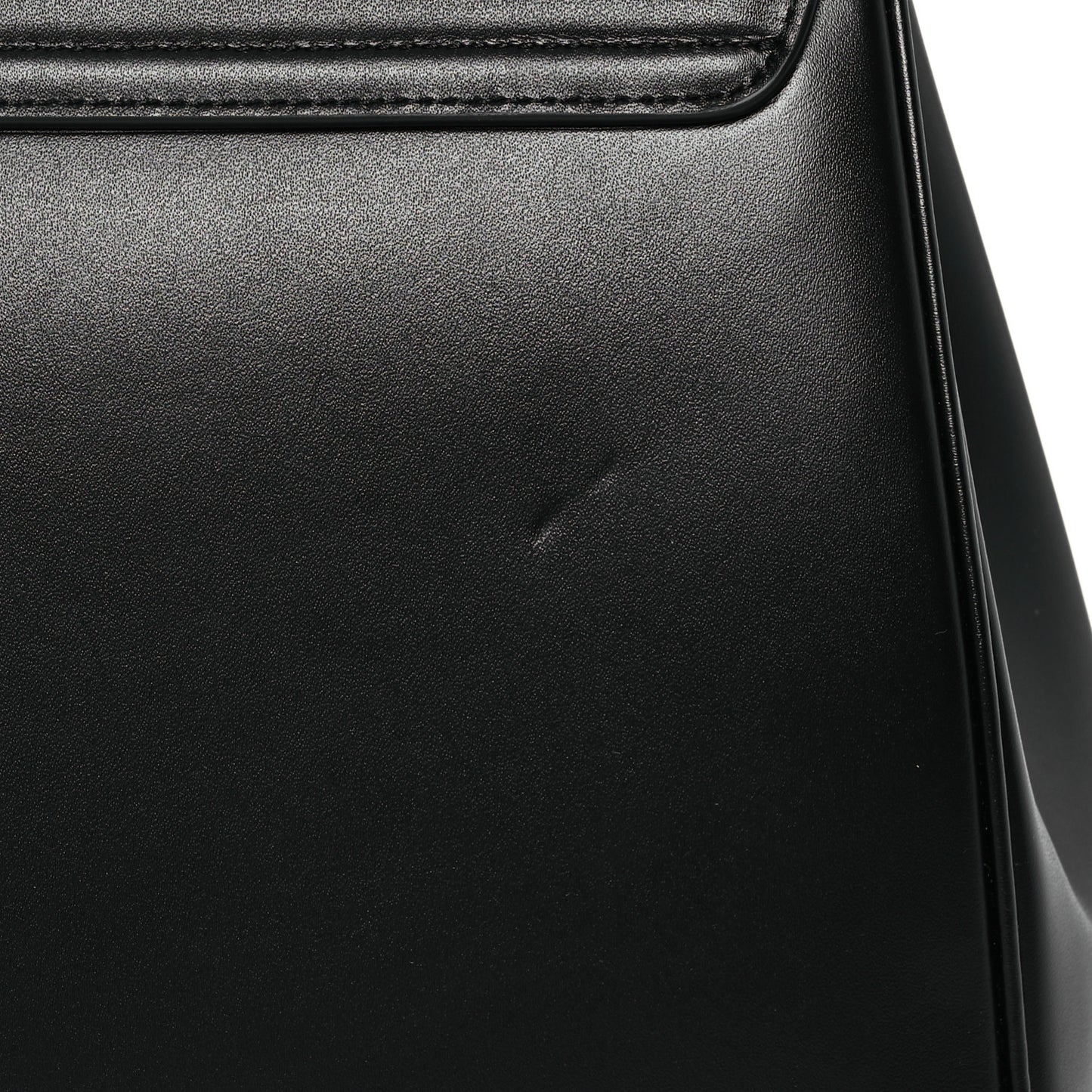 Satinated Calfskin Medium 16 Top Handle Bag Black