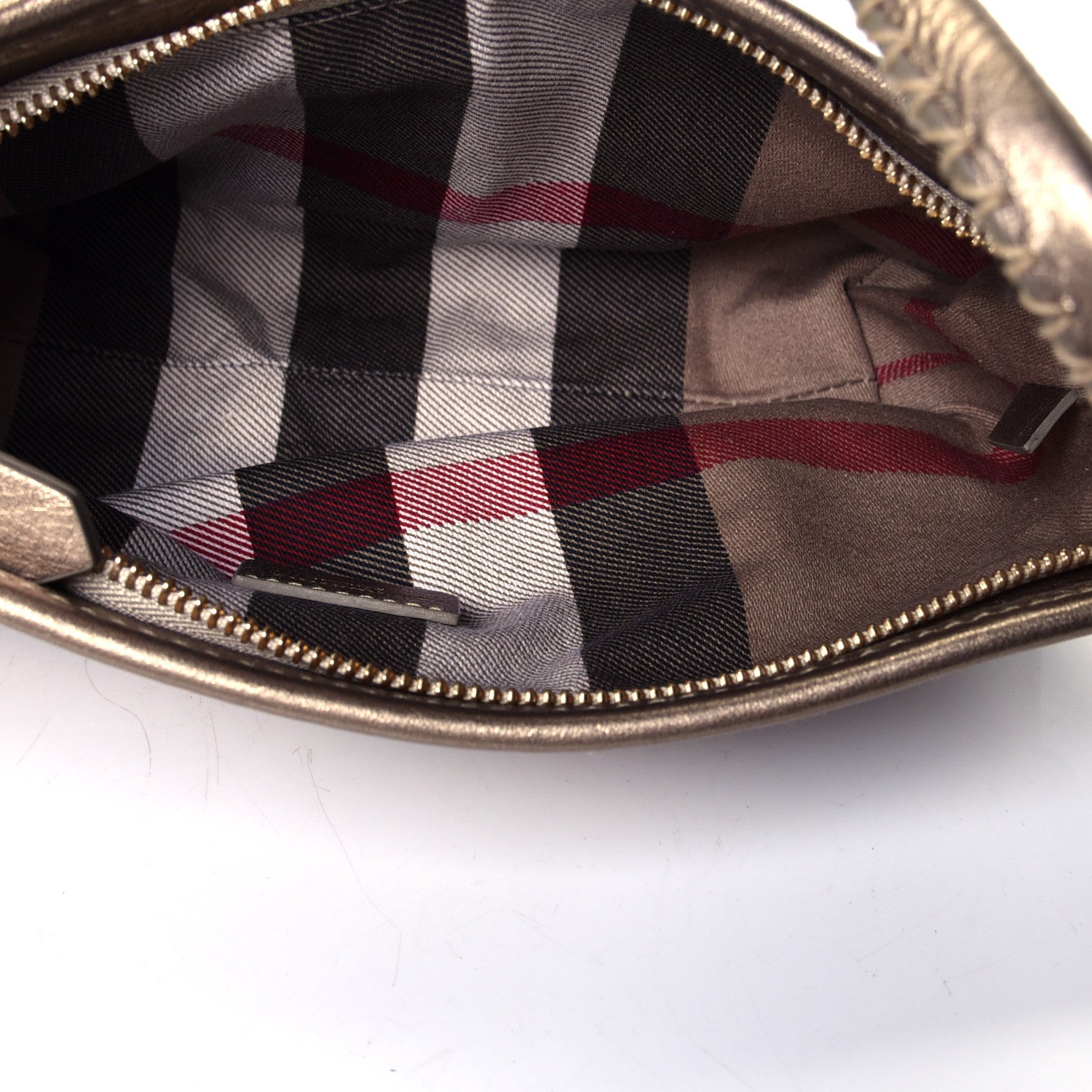 Burberry Metallic Calfskin Shoulder Bag Gold 4 of 4