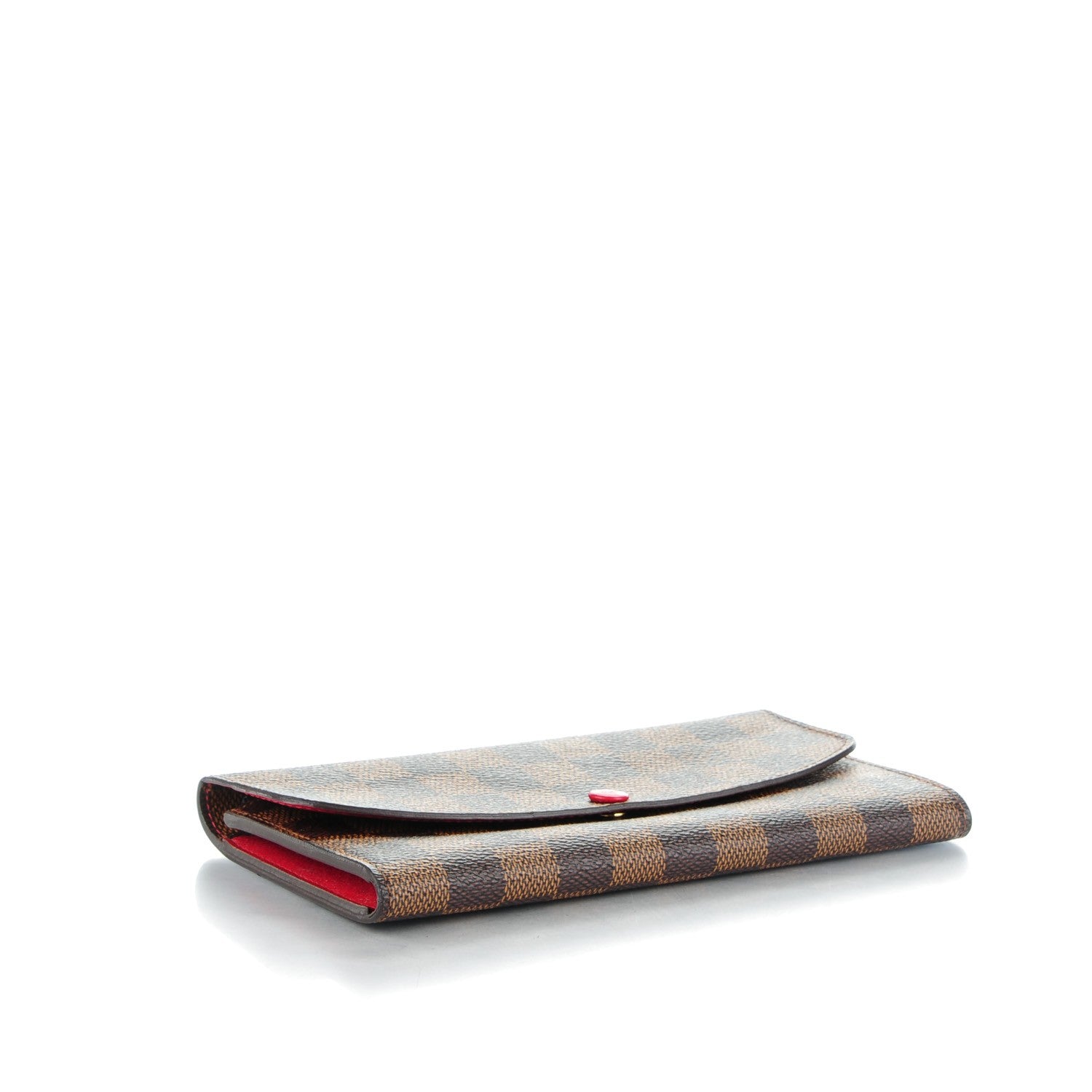 Louis Vuitton Damier Ebene Emilie Wallet Red 4 of 7