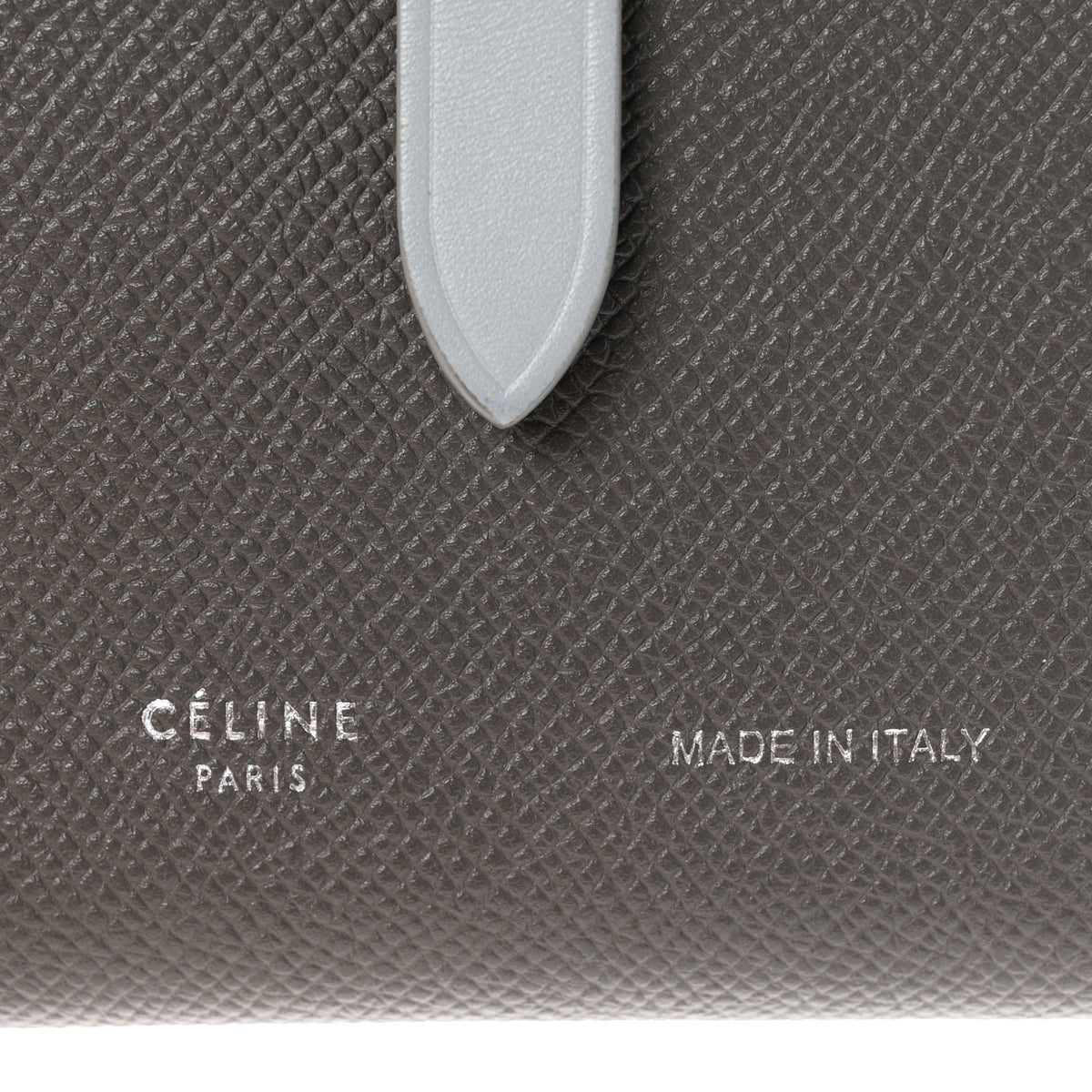 Celine Grained Calfskin Medium Multifunction Strap Wallet Pebble Mineral 6 of 7