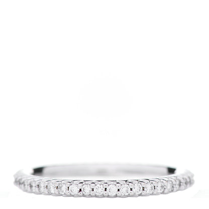 Roberto Coin 18K White Gold Diamond Micro Pave Eternity Band Ring 52 6 3 of 4