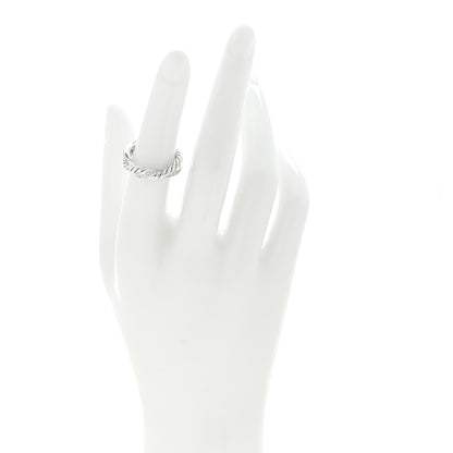 David Yurman Sterling Silver Diamond Continuance Band Ring 50 5.5 2 of 4