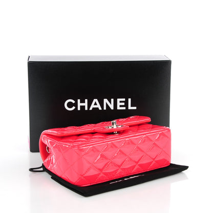 Chanel Patent Calfskin Quilted Mini Rectangular Flap Coral 4 of 8