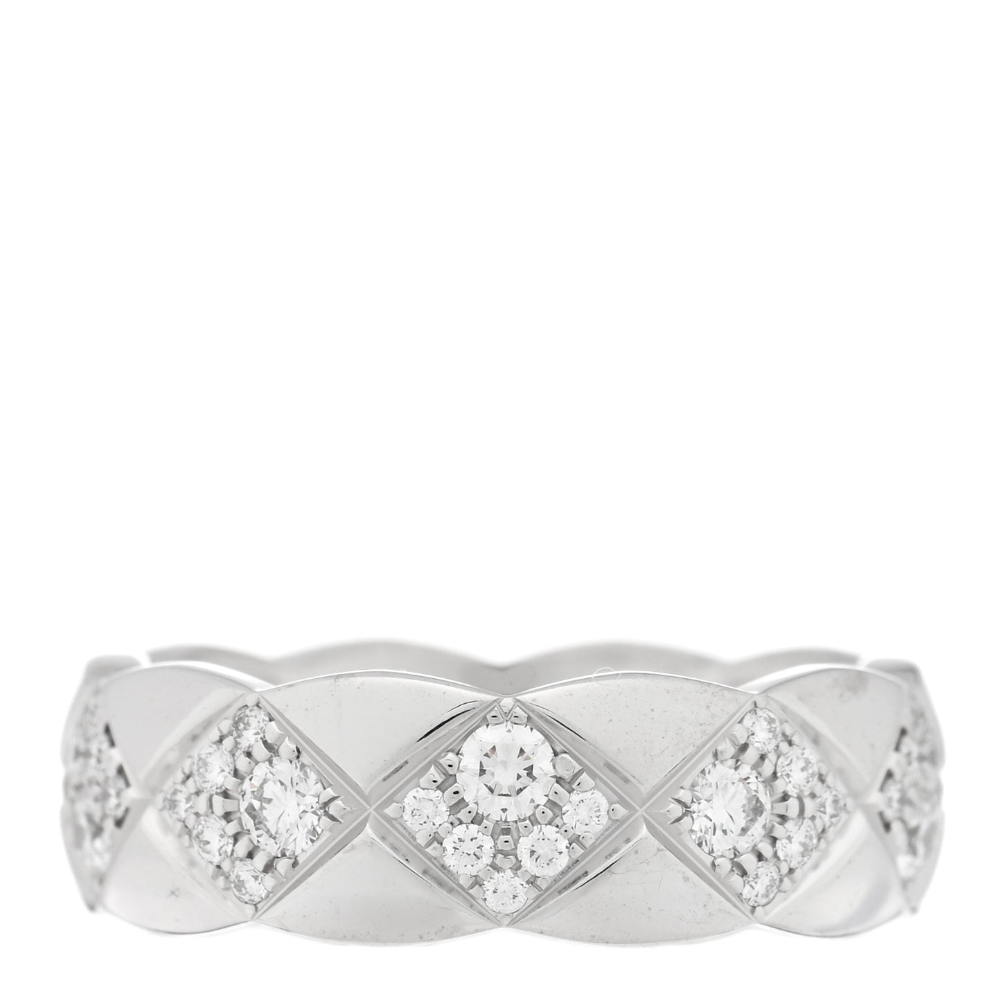 18K White Gold Diamond Small Coco Crush Ring 54 7