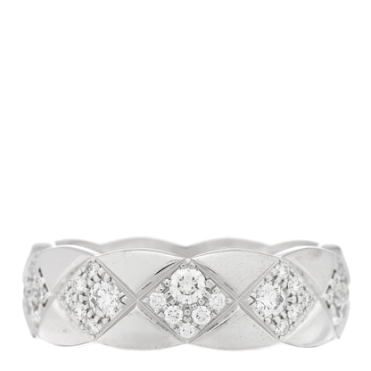 Chanel 18K White Gold Diamond Small Coco Crush Ring 54 7 1 of 4