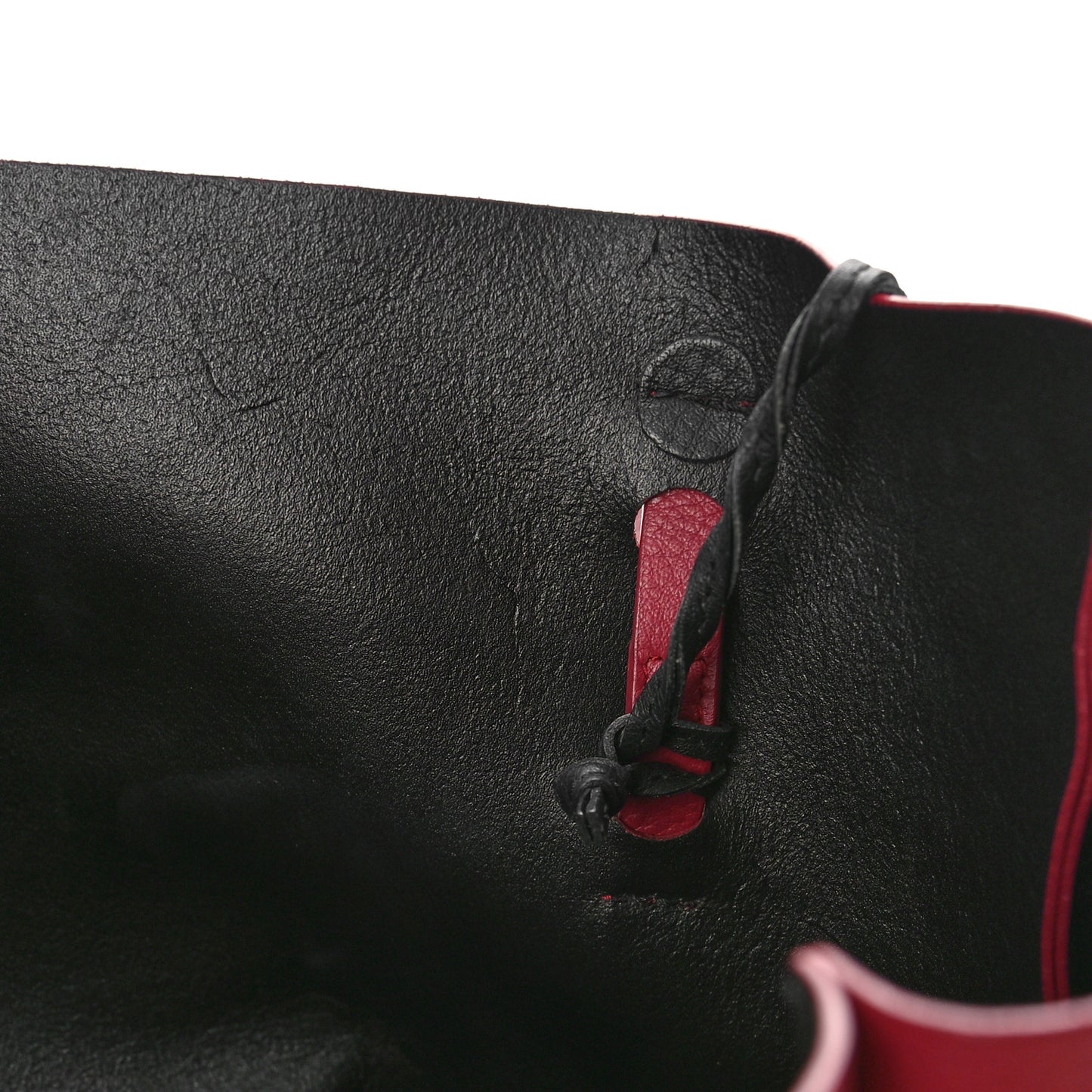 Veau Baltimore Double Sided Small Everyday Tote Rouge Vermeil Black