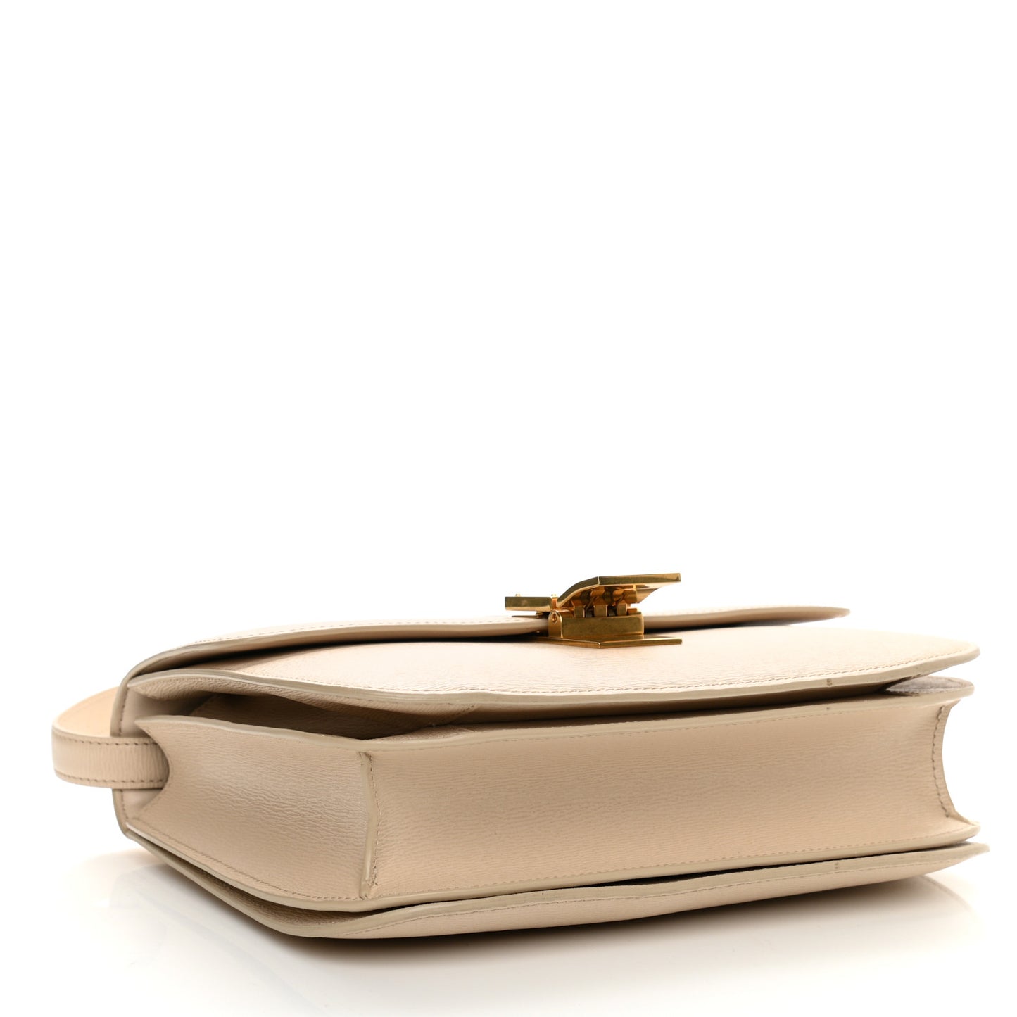 Liege Calfskin Medium Classic Box Flap Bag Powder