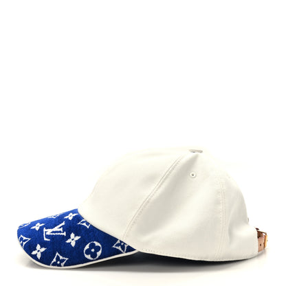 Louis Vuitton Cotton Monogram Jacquard LV Match Cap Blue 3 of 7