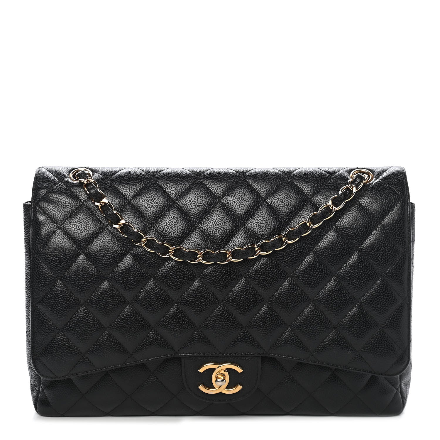 Chanel Caviar Quilted Maxi Double Flap Black 1 of 10