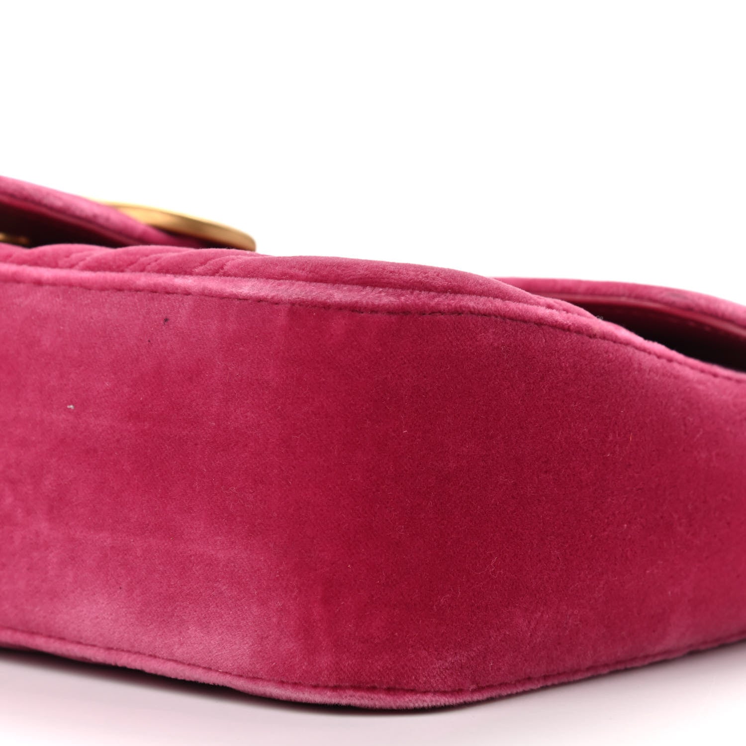 Gucci Velvet Matelasse Small GG Marmont Shoulder Bag Light Raspberry Rose 8 of 8