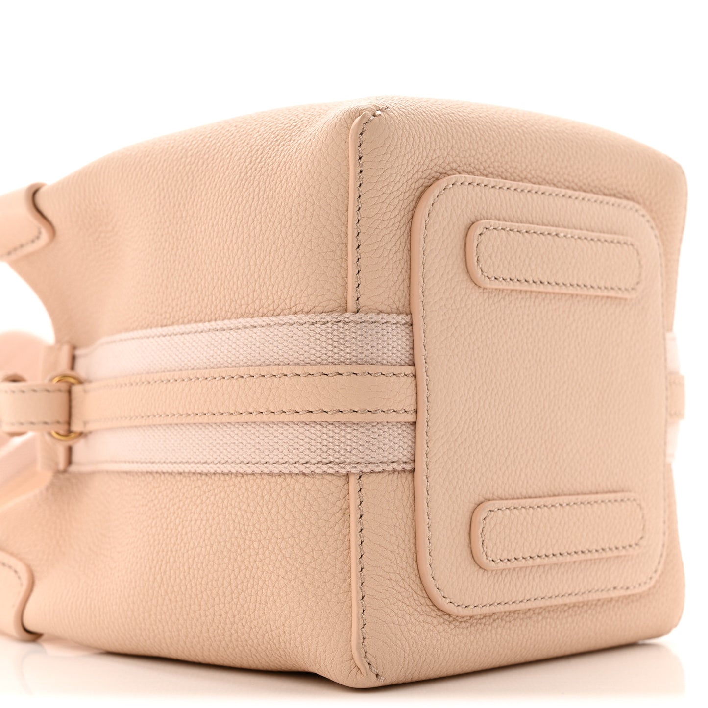 Grained Calfskin Micro Bale Bag Creamed Honey Sun Gold