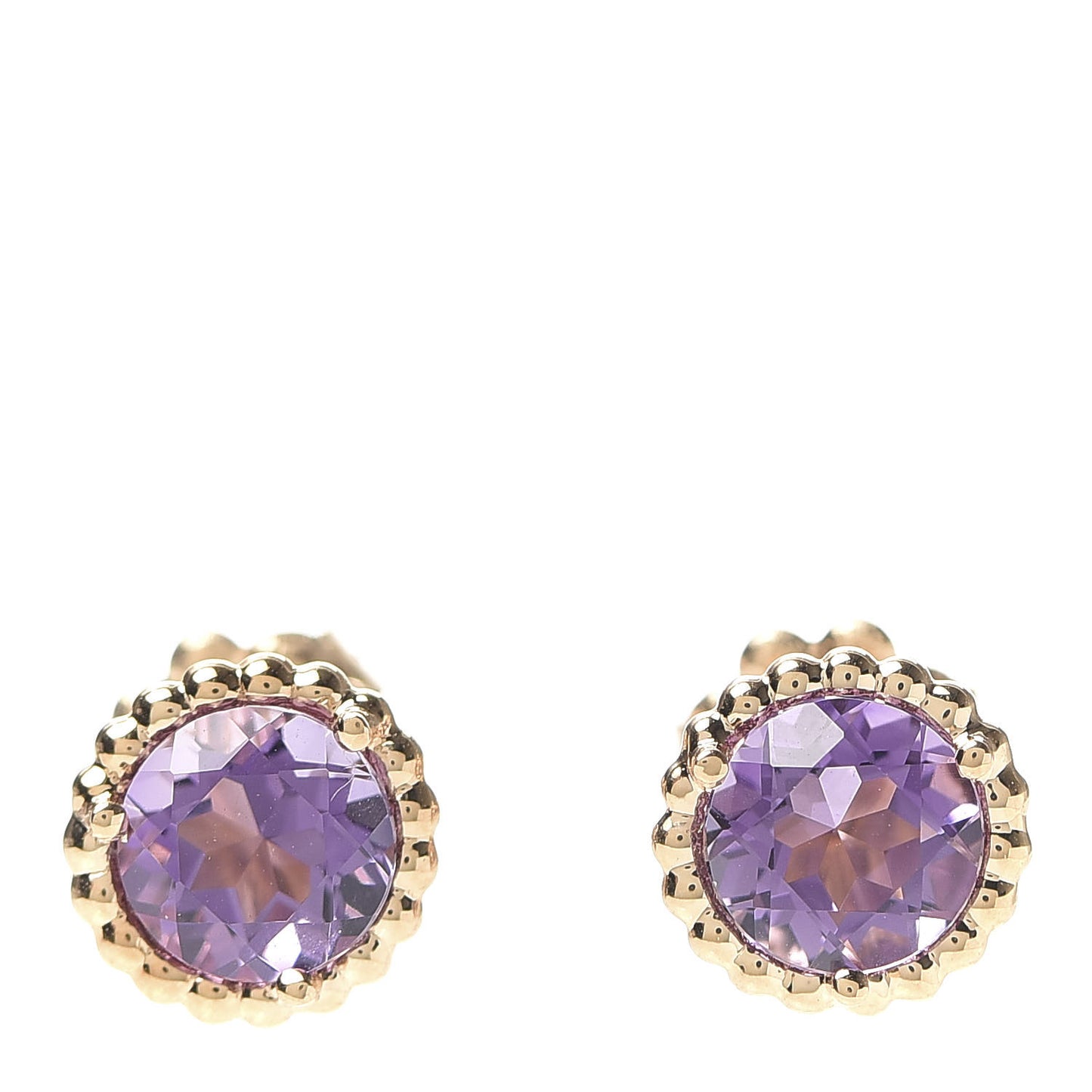 18K Yellow Gold Amethyst Sparklers Earrings