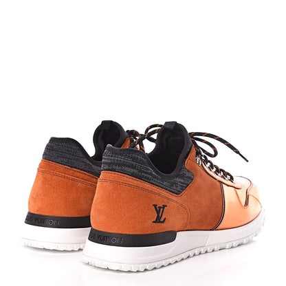 Louis Vuitton Metallic Patent Suede Run Away Sneakers 9 Orange 4 of 11