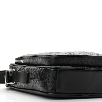 Burberry Calfskin Embossed TB Freddie Crossbody Bag Black 7 of 8