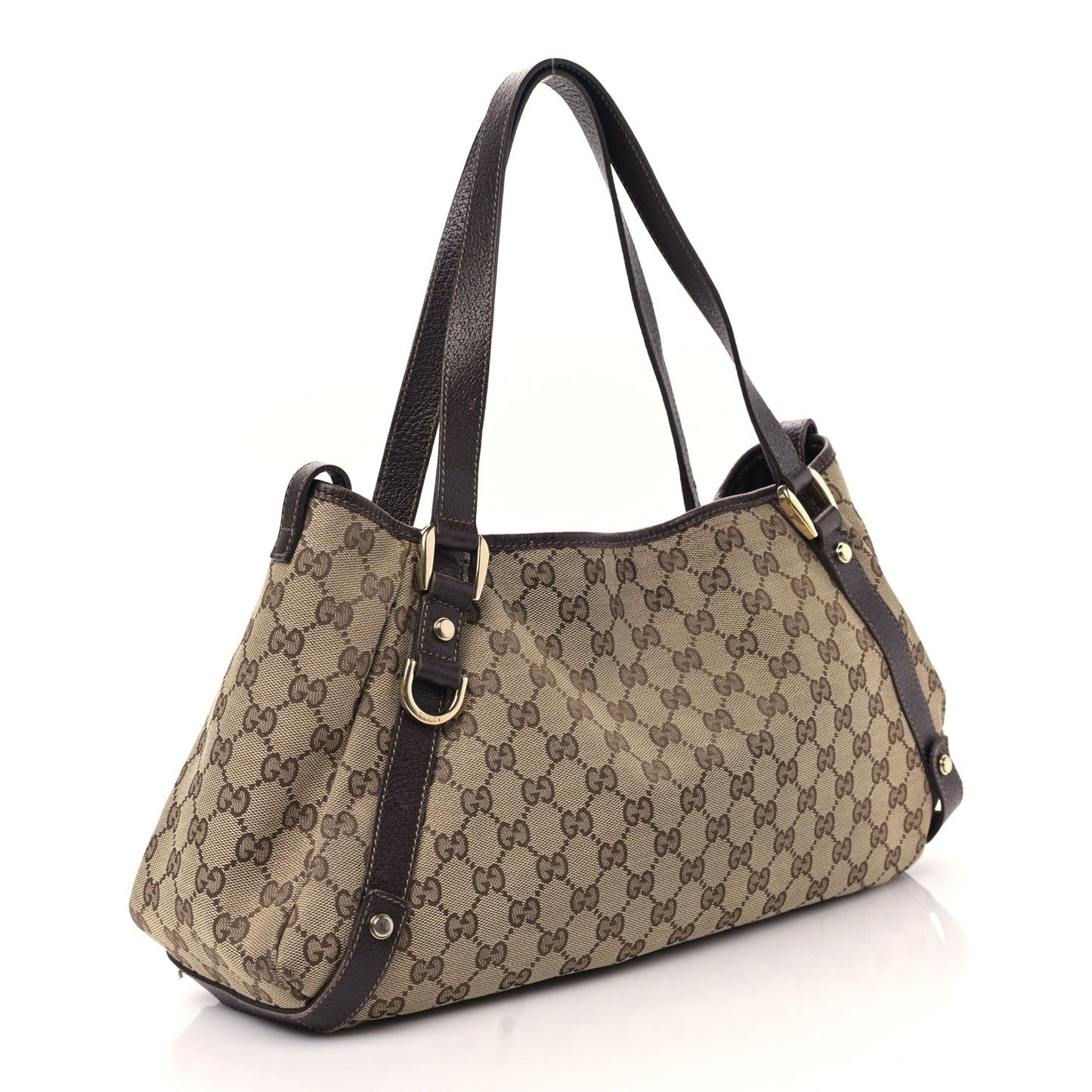 Monogram Medium Abbey Shoulder Bag Dark Brown