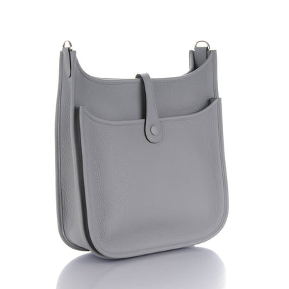 Hermes Taurillon Clemence Evelyne III PM Gris Mouette 3 of 7