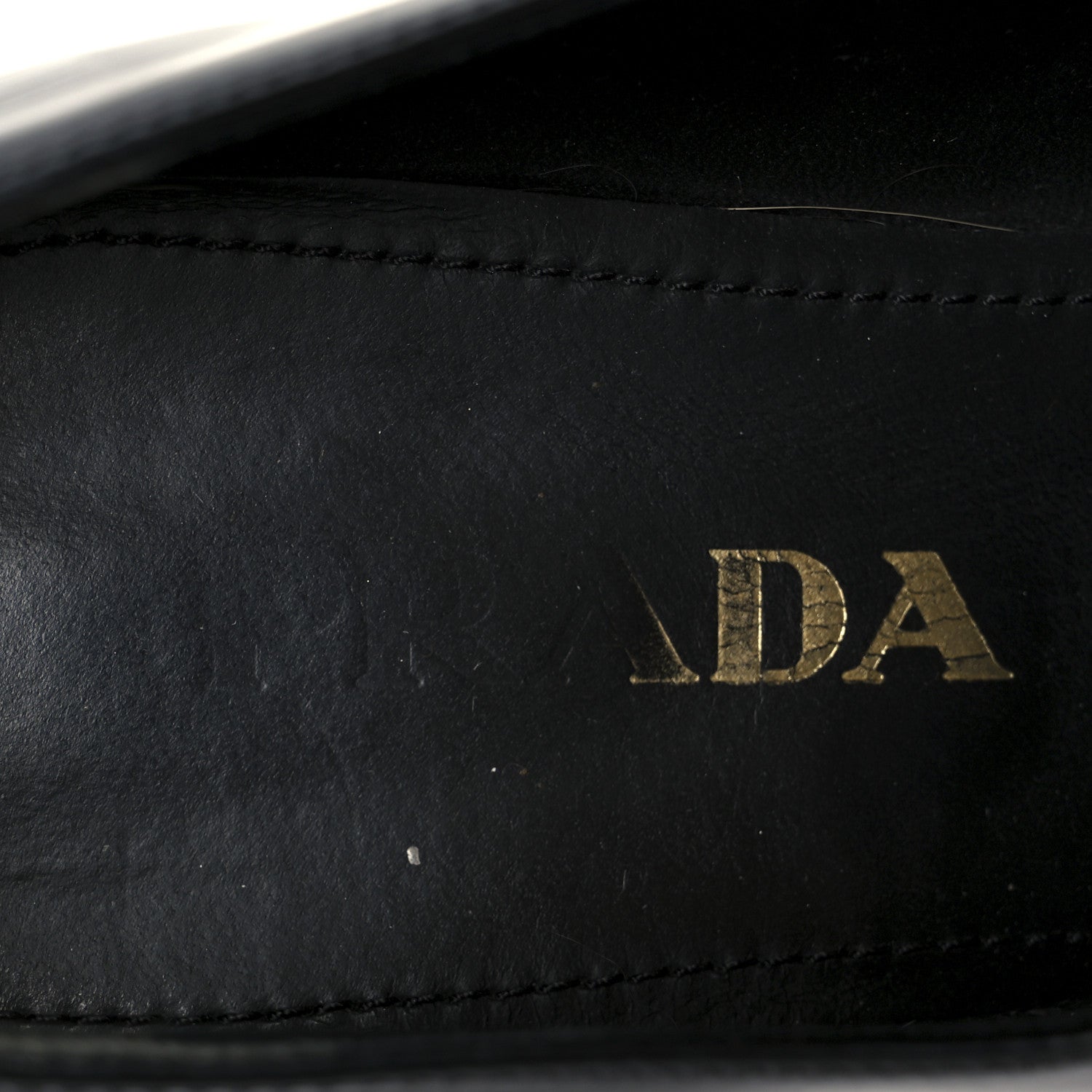 Prada Spazzolato Metal Triangle Logo 50mm Loafers 38.5 Black 7 of 10
