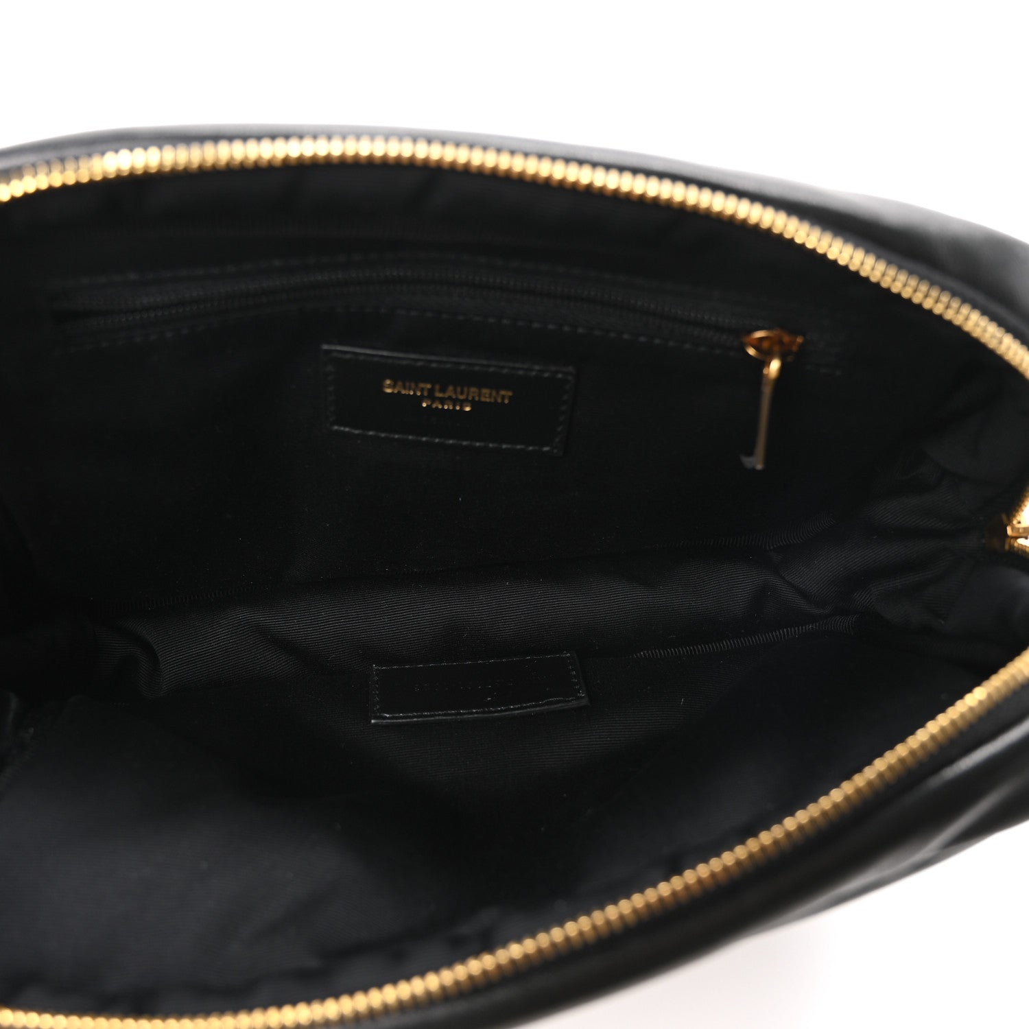 Saint Laurent Lambskin Calypso Cosmetic Case Black 5 of 10