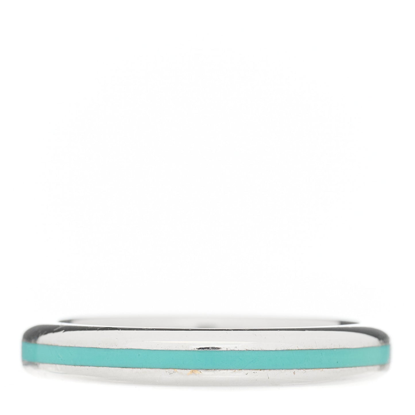 Sterling Silver Enamel Thing Band Ring 48 4.5 Blue