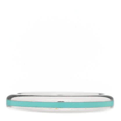 Tiffany Sterling Silver Enamel Thing Band Ring 48 4.5 Blue 2 of 3