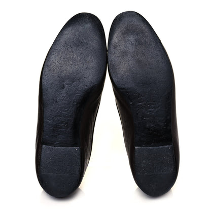 Chanel Lambskin Cap Toe Ballerina Flats 39.5 Black Brown 6 of 13