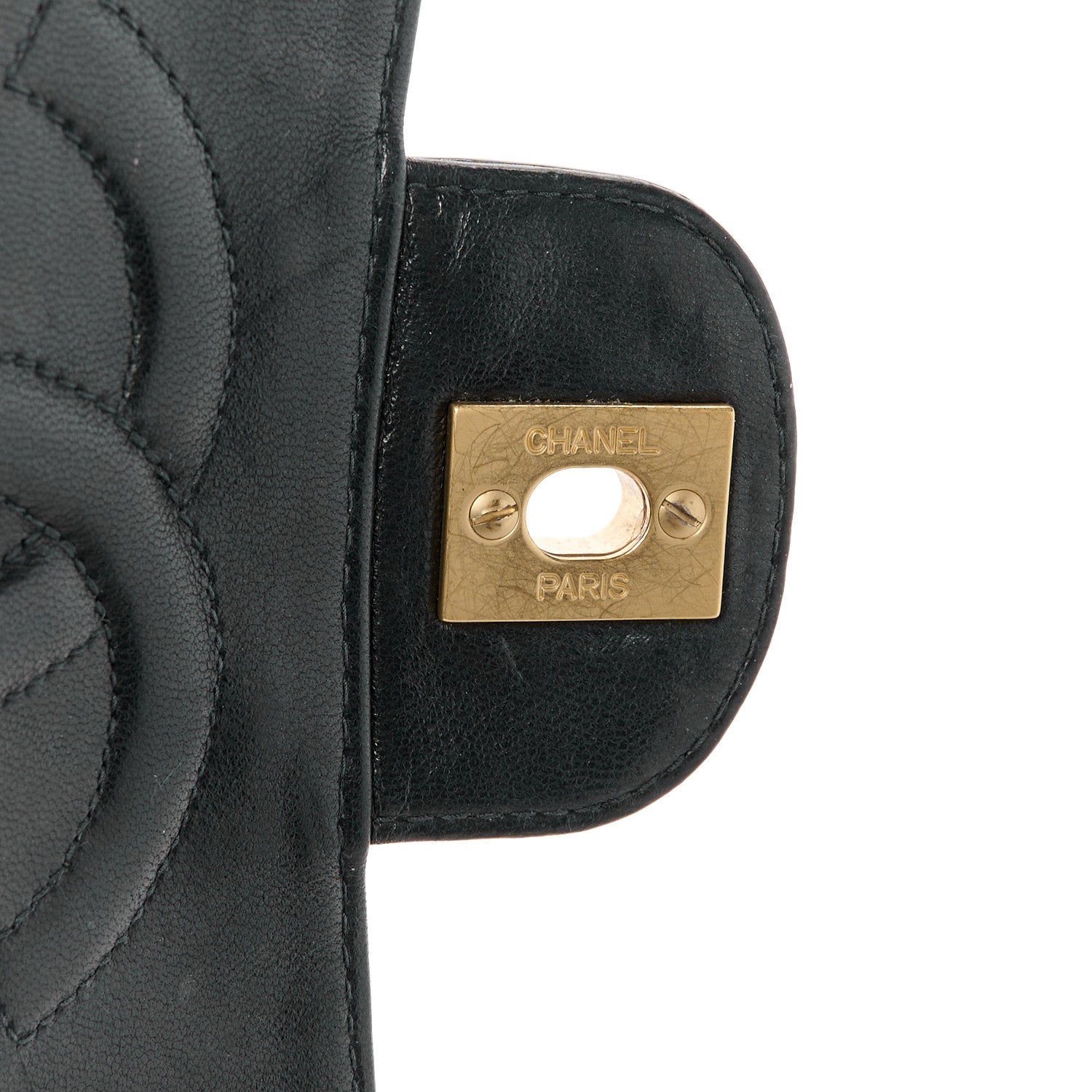 Chanel Patent Perforated Camellia Medium Single Flap Black 6 of 13