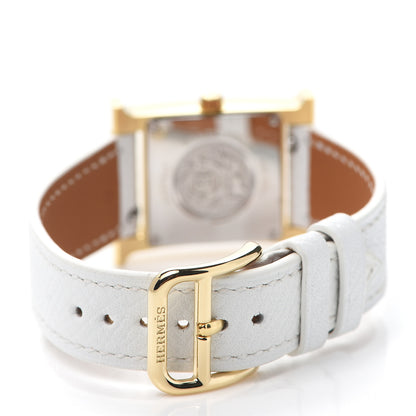 Hermes Stainless Steel Epsom 21mm Heure H Hour Quartz Watch Blanc 3 of 5