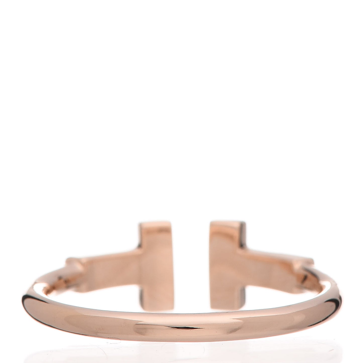 18K Rose Gold Diamond T Wire Ring 49 5