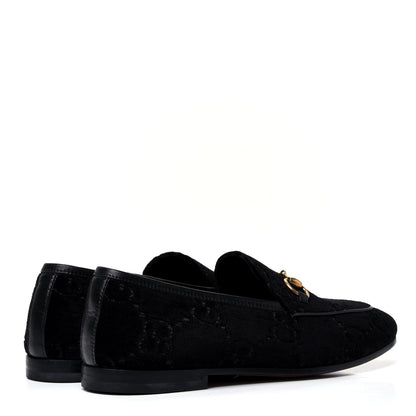 Gucci Velvet GG Monogram Horsebit Womens Jordaan Loafers 36 Black 3 of 10