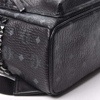 MCM Visetos Small Side Stud Stark Backpack Black 6 of 11