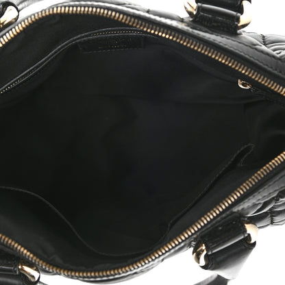 Christian Dior Lambskin Cannage 2 Dior Zip Top Satchel Black 5 of 9