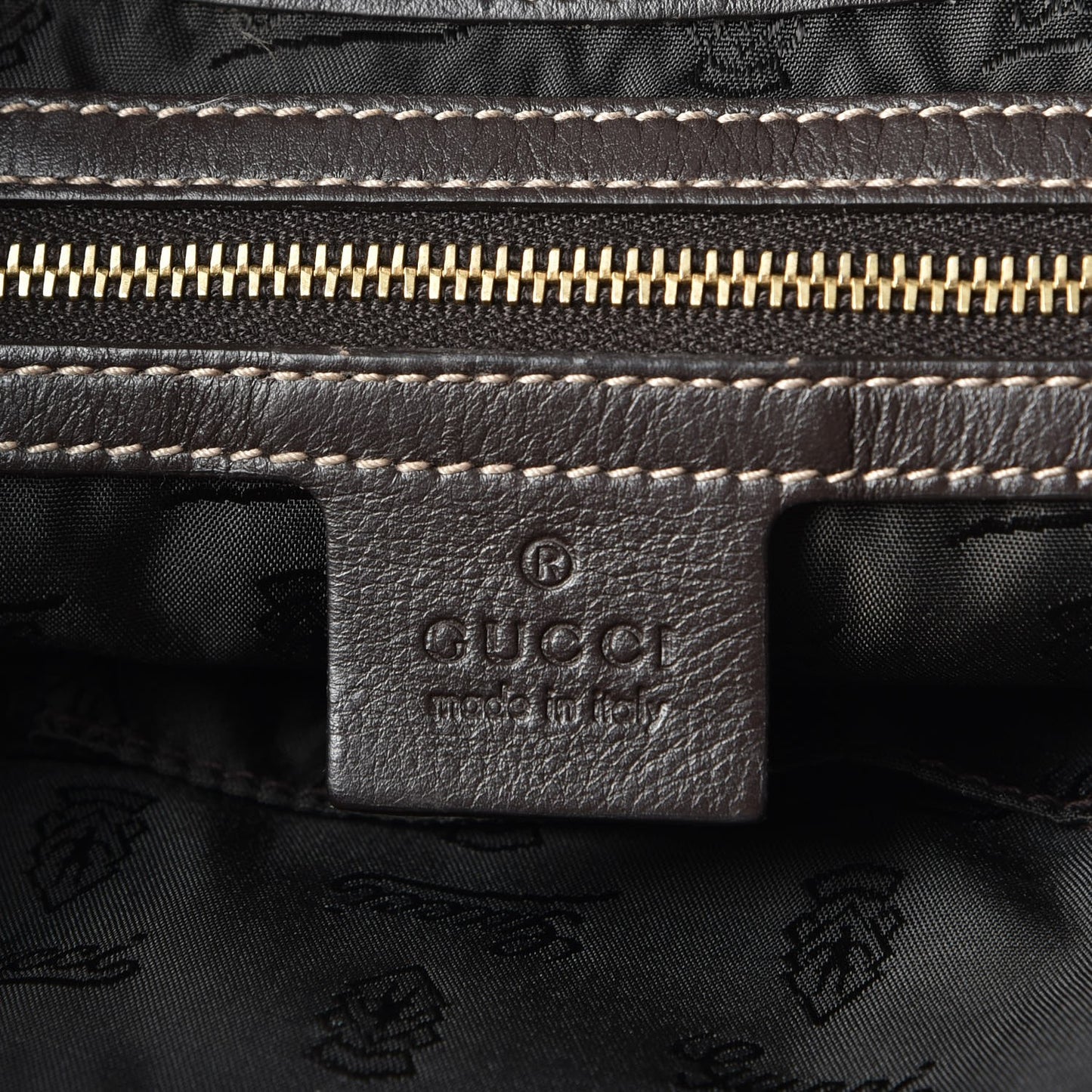 Crystal Monogram Small Hysteria Bag Brown