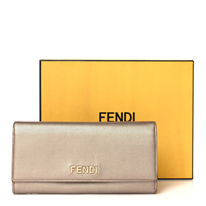 Fendi Vitello Birkin Logo Continental Wallet Rame 14 of 14