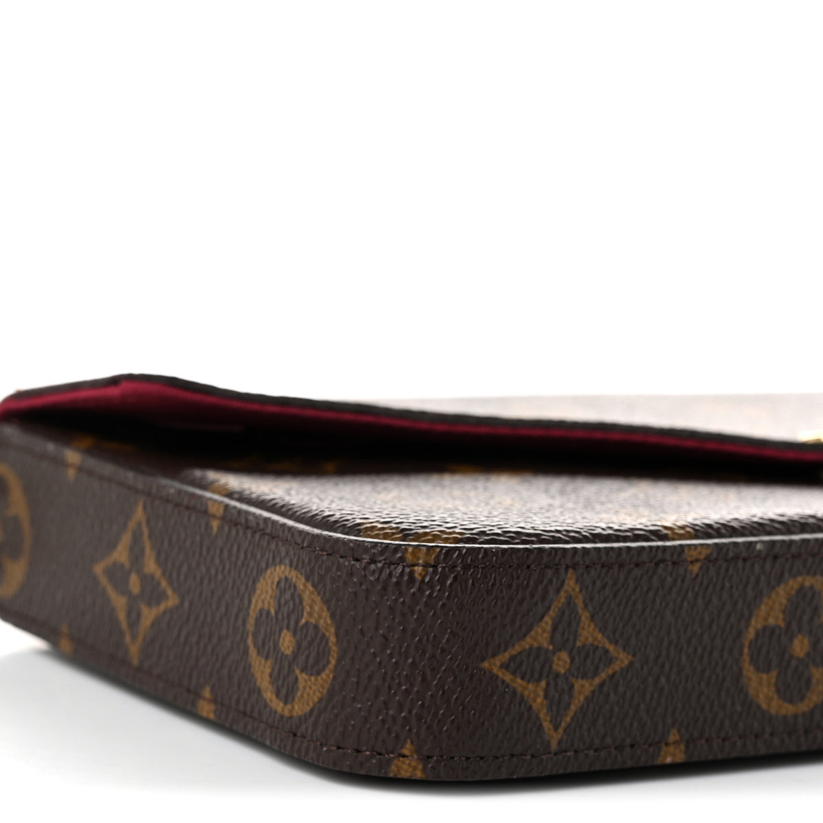Monogram Pochette Felicie Chain Wallet Fuchsia