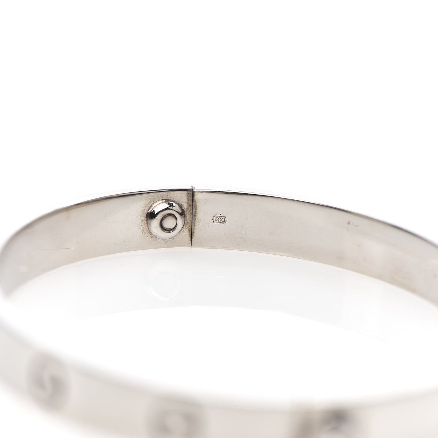 18K White Gold LOVE Bracelet 17