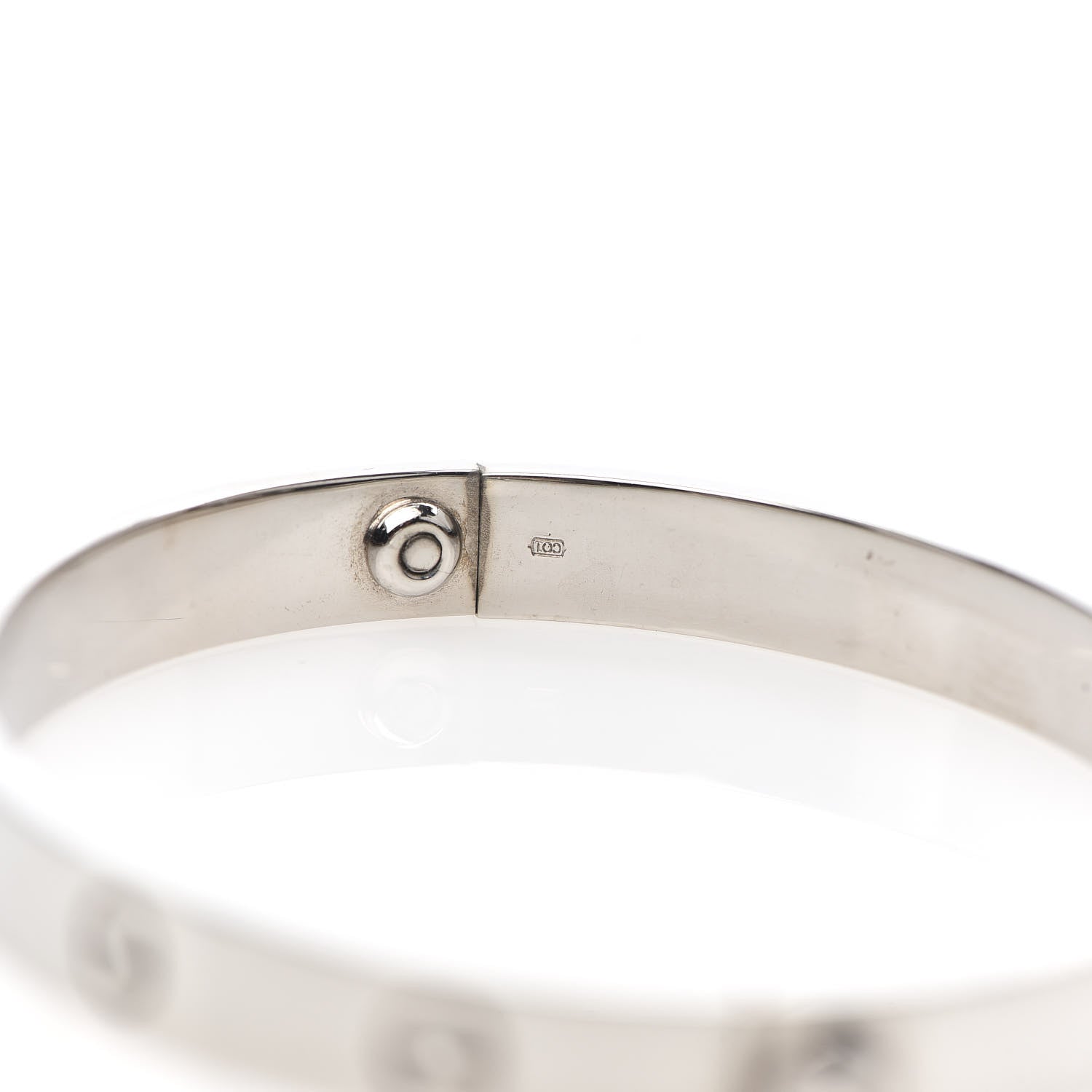 Cartier 18K White Gold LOVE Bracelet 17 5 of 7