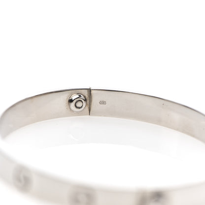 Cartier 18K White Gold LOVE Bracelet 17 5 of 7