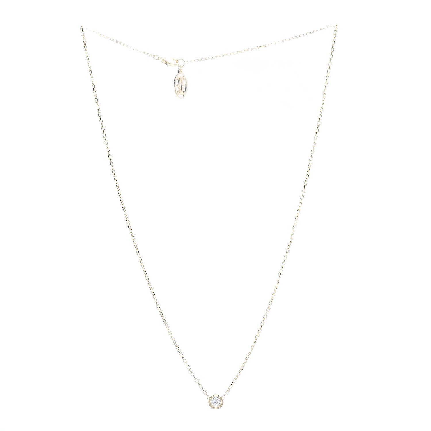 Cartier 18K Yellow Gold Diamond LM D'Amour Pendant Necklace 3 of 6