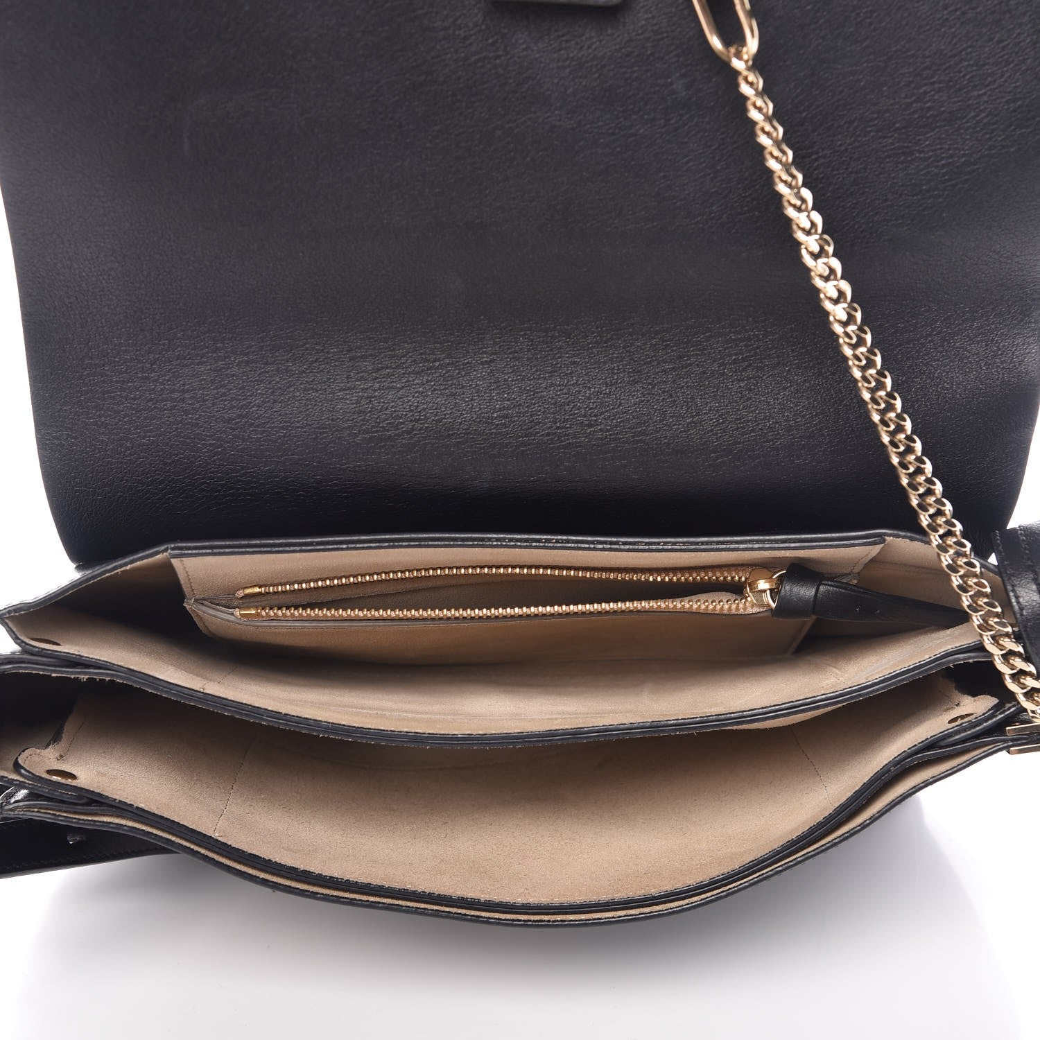 Chloe Suede Calfskin Medium Faye Shoulder Bag Black 5 of 12