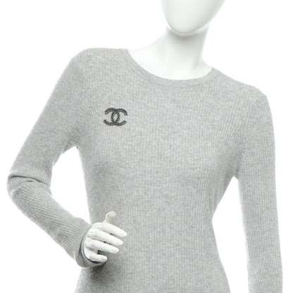 Chanel Ruthenium Bead CC Brooch Dark Grey 2 of 5