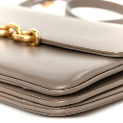 Saint Laurent Smooth Calfskin Le Maillon Satchel Greyish Brown 10 of 10