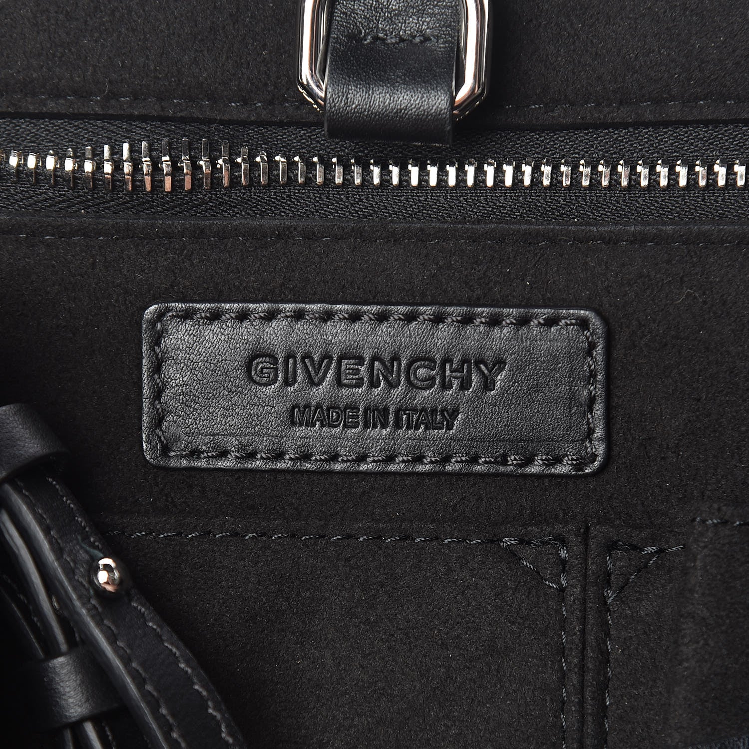 Givenchy Grained Calfskin Studded Medium Shark Lock Satchel Black 7 of 15