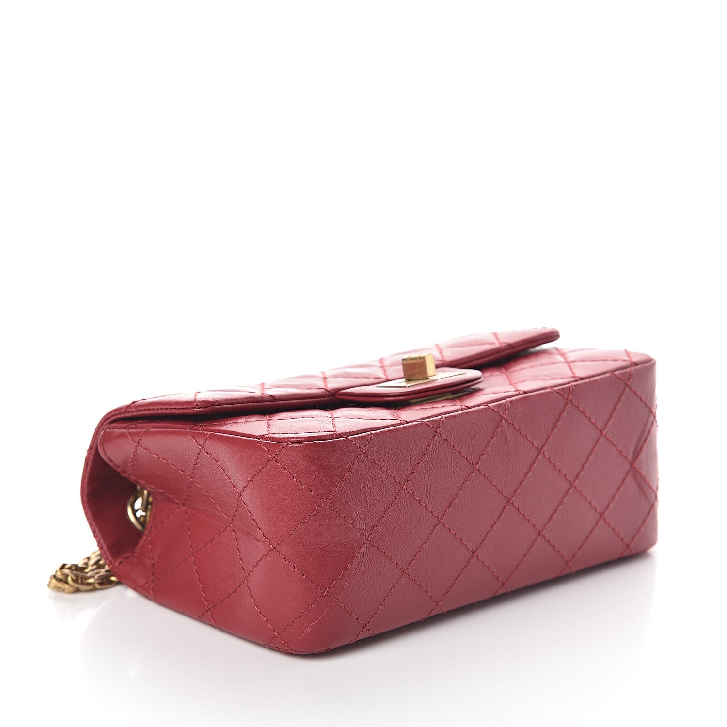 Chanel Aged Calfskin Quilted 2.55 Reissue Mini Flap Red 3 of 8