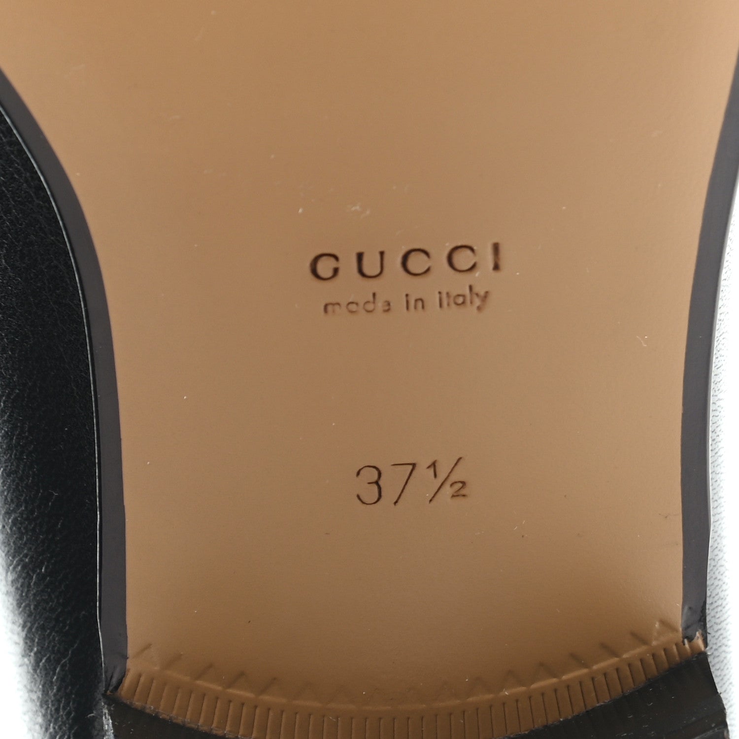Gucci Goatskin Womens Horsebit Mid-Heel Loafers 37.5 Black 6 of 11