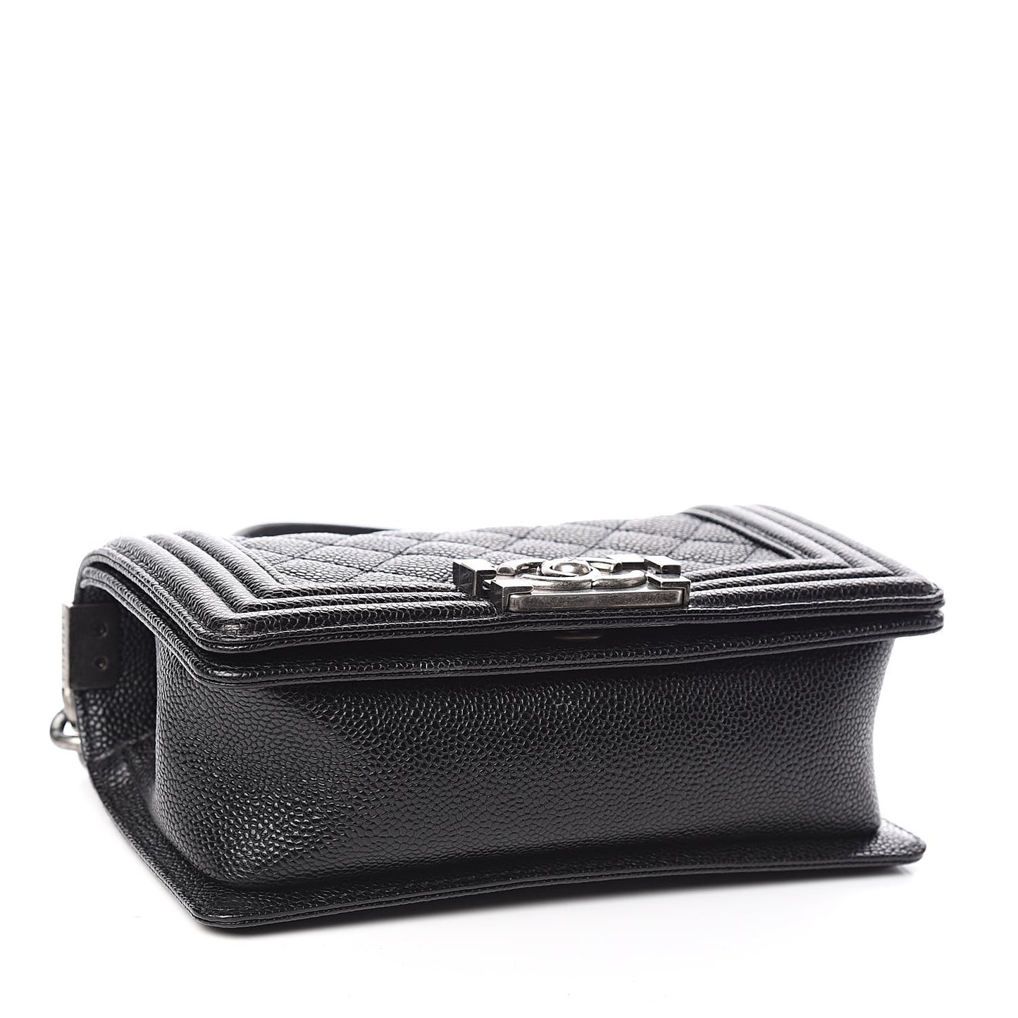 Caviar Quilted Small Boy Flap Black