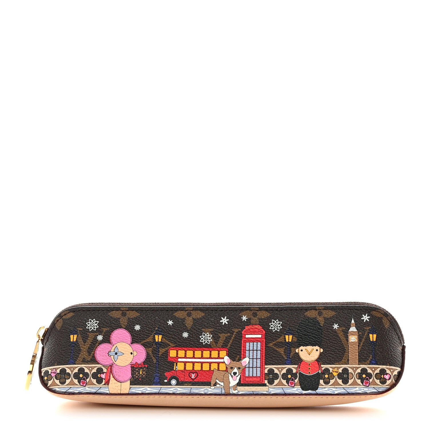 Louis Vuitton Monogram Monogram 2021 Christmas Animation London Elizabeth Pencil Pouch Coquelicot 1 of 7