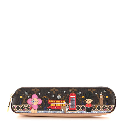 Louis Vuitton Monogram Monogram 2021 Christmas Animation London Elizabeth Pencil Pouch Coquelicot 1 of 7