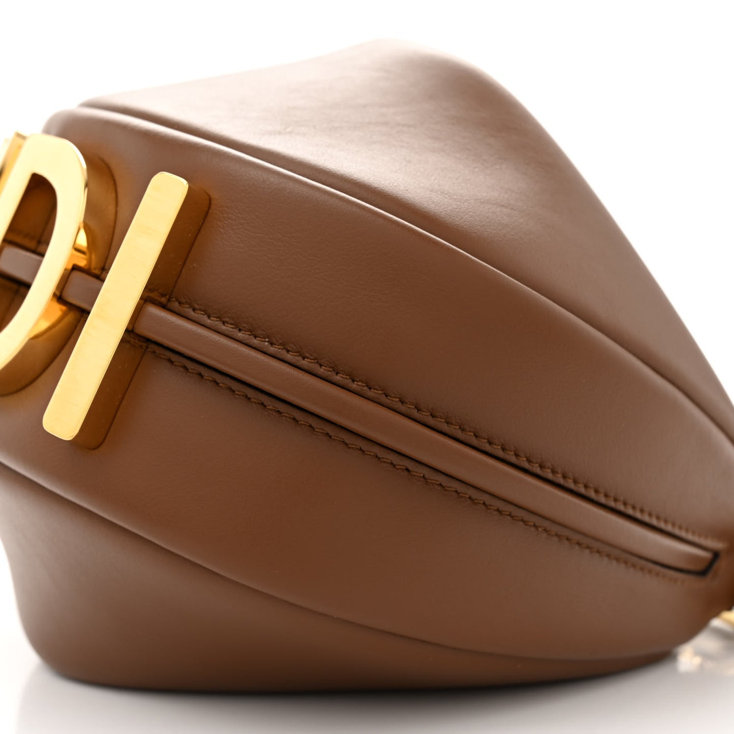 Vitello Grace Matte Mini graphy Hobo Bag Brandy